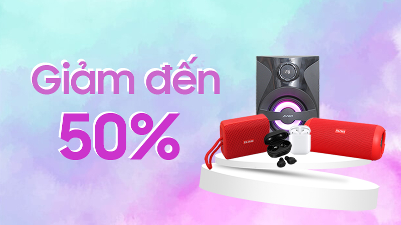 Thiết bị âm thanh giảm đến 50%